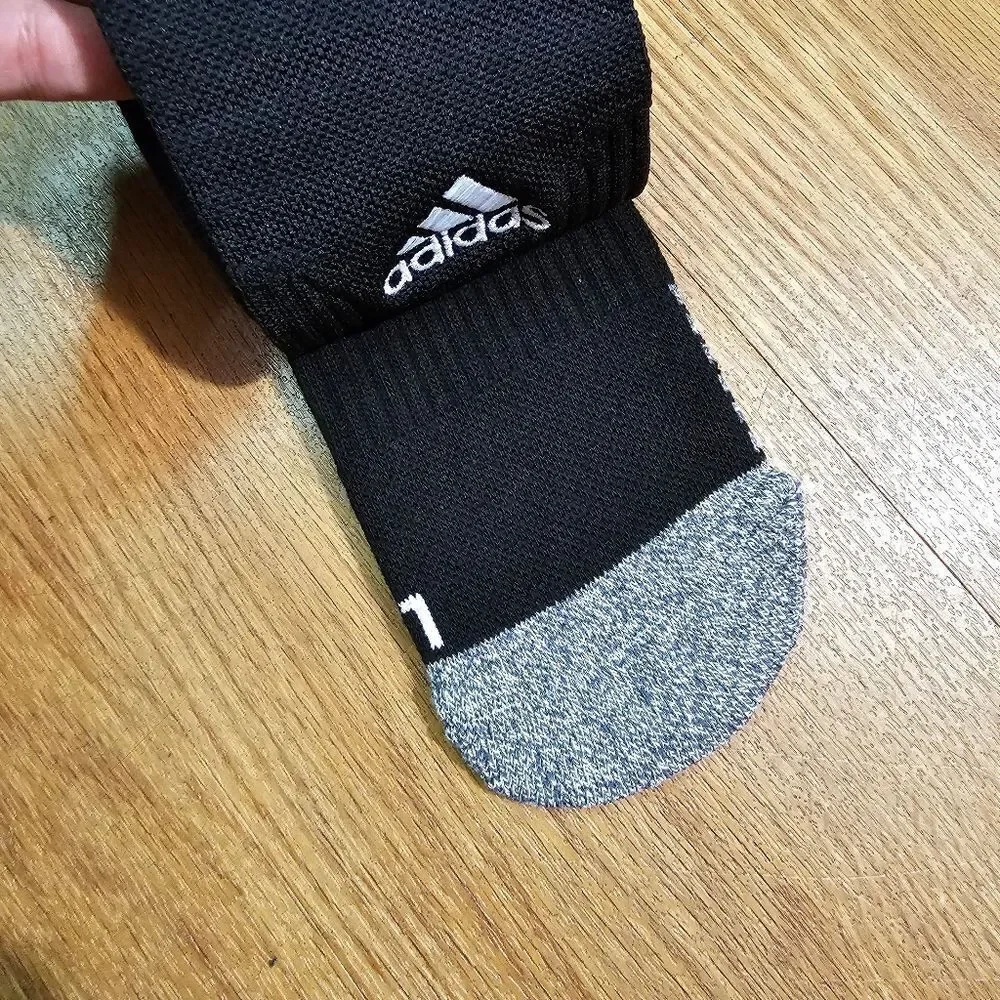 Adidas 5 Star Team Crew Socks Black White Running Gym Training Cushion Unisex M